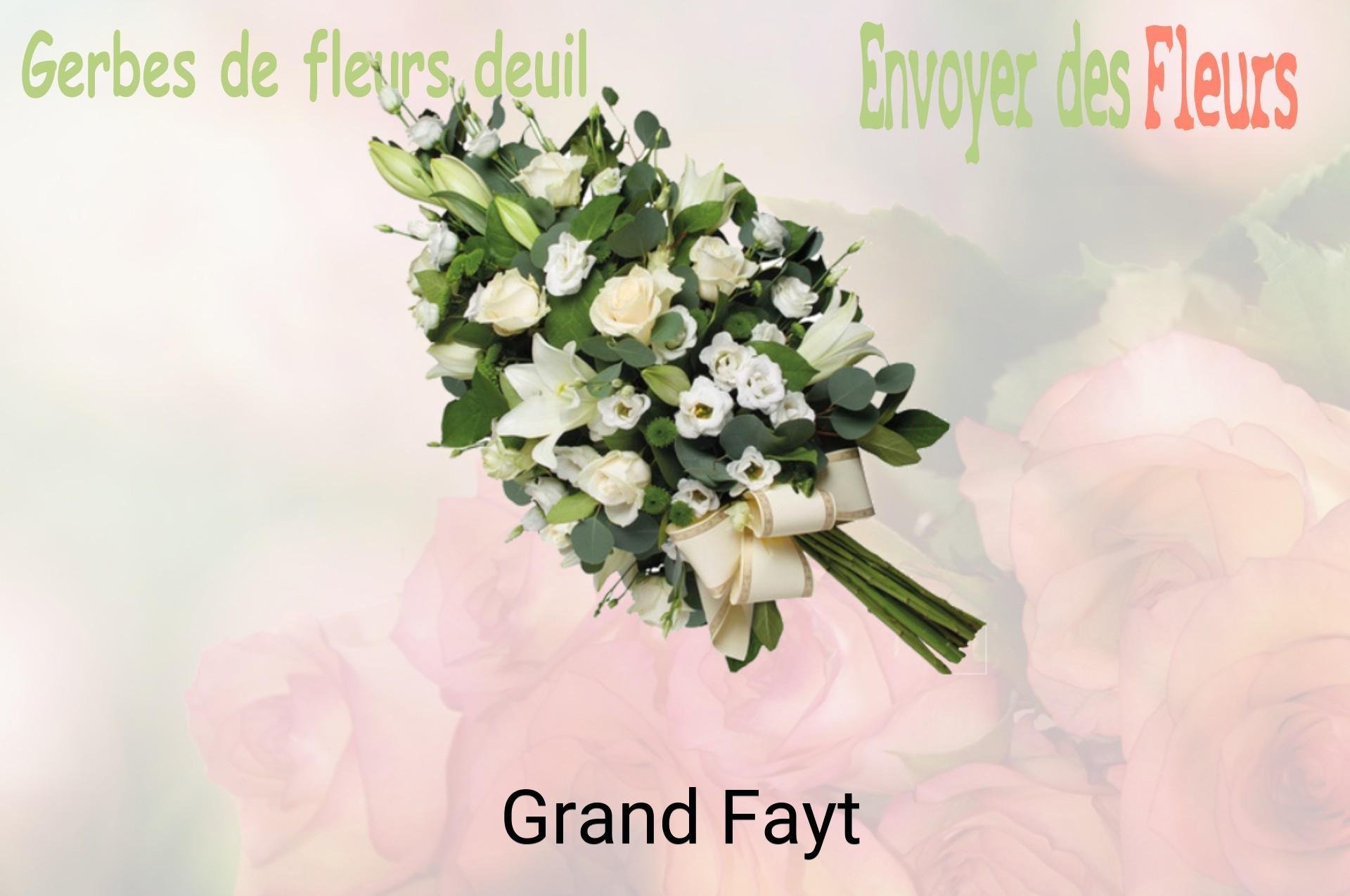 Gerbe de fleurs de deuil livrée à Grand-Fayt